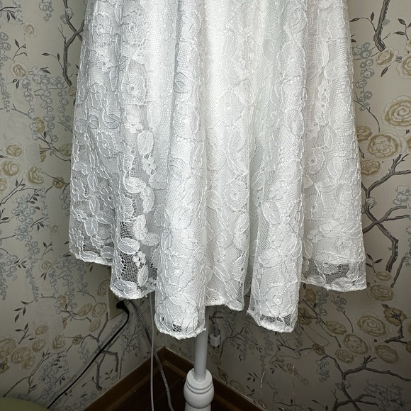 NWT One And Only Collective Cocktail Dress Sz M Lace Corset Top‎ Tie Up Straps - Picture 3 of 10